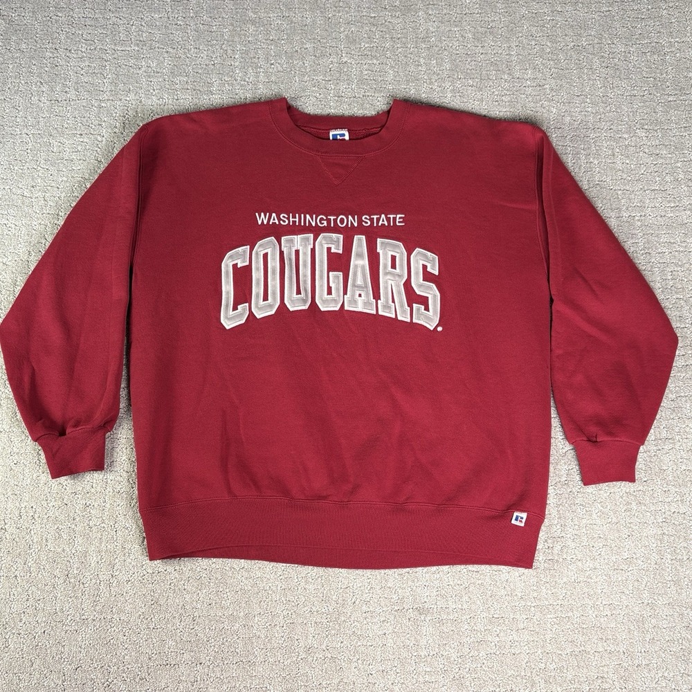 Vintage Washington State Cougars Russell Athletic Made In USA Sweatshirt Sz. 2XL